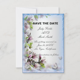 Elegante Lila Schmetterlingskarte Save the Date Einladung