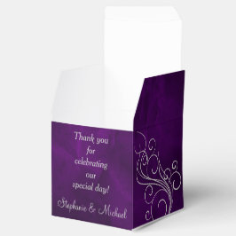Elegante Lila Silver Swirl Gevor Box Geschenkschachtel