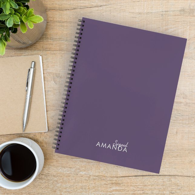 Elegante Lila Teacher Wertschätzung Trendy Notizbuch (Von Creator hochgeladen)