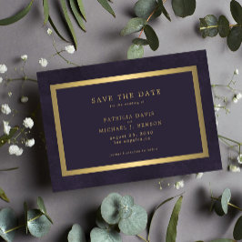 Elegante lila Typografie Save The Date