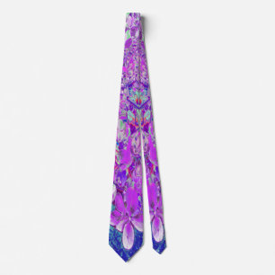 Elegante lila und blaue Limelight-Hortensie Krawatte