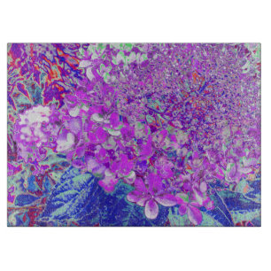 Elegante lila und blaue Limelight-Hortensie Schneidebrett