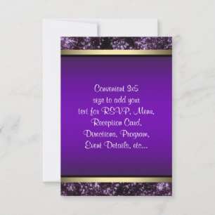 Elegante Lila und Gold-UAWG RSVP Karte