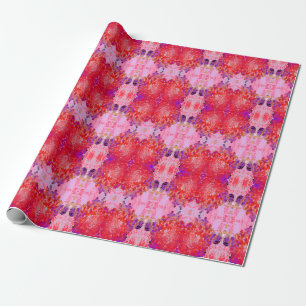 Elegante lila und orange Limelight Hortensie Geschenkpapier