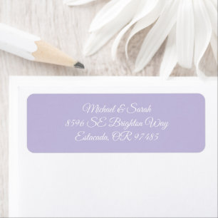 Elegante lila violette Rücksendeadresse