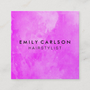 Elegante Lila Wasserfarbe gebürstet Quadratische Visitenkarte
