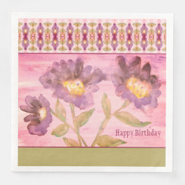 Elegante Lila Wasserfarbe Serviette