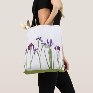 Elegante Lila Wasserfarben Iris Blume Botanisch