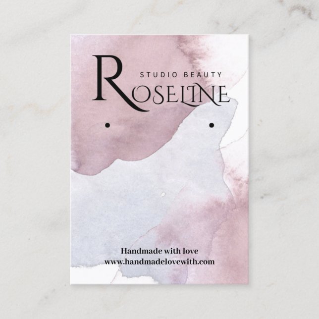 Elegante Lila Wasserfarbenvorführung Visitenkarte (Vorderseite)