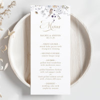 Elegante lila weiße Gold-Blumenhochzeit
