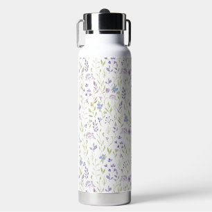 Elegante lila Wildblume Trinkflasche