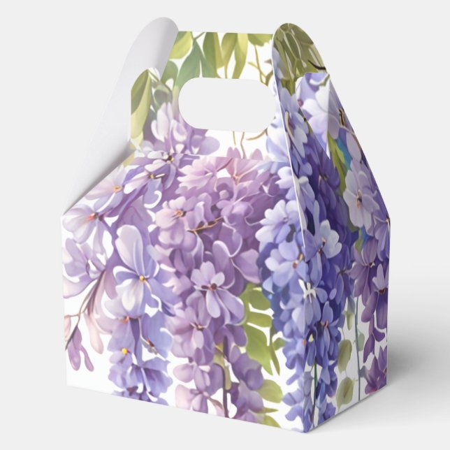 Elegante lila Wisteria lila Geschenkschachtel (Vorderseite)