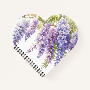 Elegante lila Wisteria lila Notizbuch