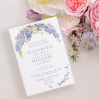 Elegante Lila Wisteria Script Formal Regency