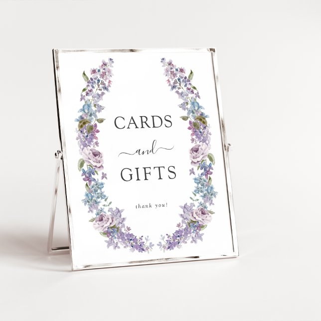 Elegante Lilac Karten und Geschenke Poster (Elegant Lilac Cards and Gifts Poster by Painted Paperie
)