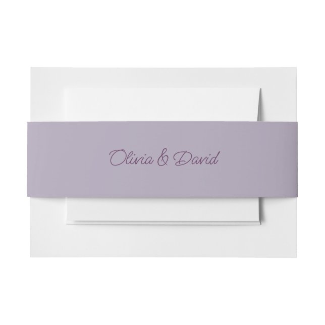 Elegante lilac Wedding Einladungsbanderole (Vorderseite Beispiel)