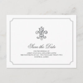 Elegante Lilie Save the Date 2 Ankündigungspostkarte
