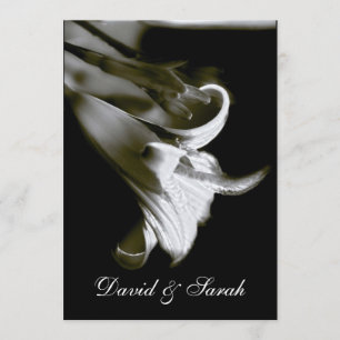 Elegante Lilien-Hochzeits-Einladung Einladung