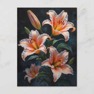 Elegante Lilienblumenkunst – Premium Drucke & Einz Postkarte