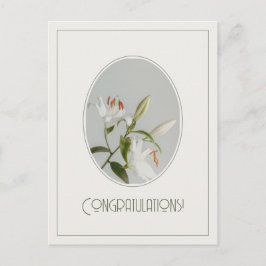 Elegante Lilly Vintage Gratulation Postkarte