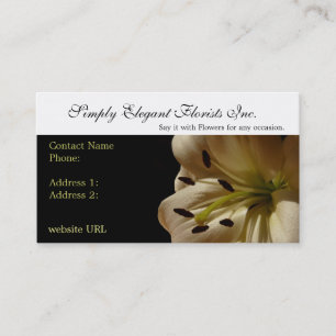 Elegante Lily Blume Business Cards Visitenkarte