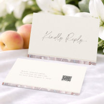 Elegante Lily-Hochzeits-RSVP-Karte mit QR-Code
