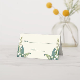 Elegante Lily of the Tal Hochzeit Platzkarte