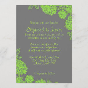Elegante Lime Green Wedding Einladungen