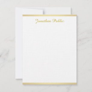 Elegante Linen Gold Creative Handwriting Skript To Mitteilungskarte