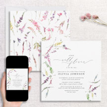 Elegante Little Wildblume Script Girl Baby Dusche