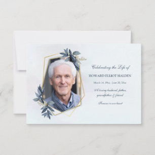 Elegante Live-Gedenkkarte Dankeskarte