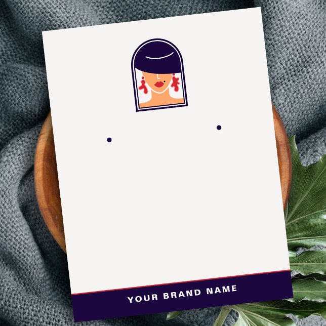 Elegante Logo-Frauen-Inhaber für Designerschmuck Visitenkarte (Von Creator hochgeladen)