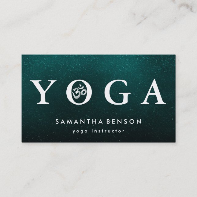 Elegante Logo-Yoga-Meditation Visitenkarte (Vorderseite)