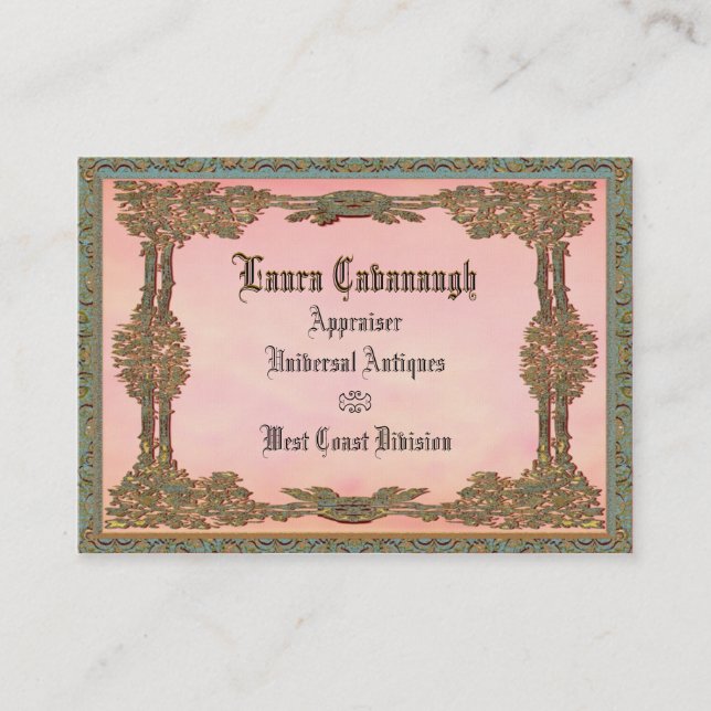 Elegante Lola Business Card Visitenkarte (Vorderseite)