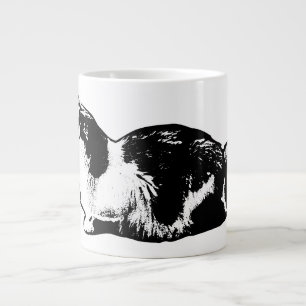 Elegante Longhair Cat Side Profile Tasse