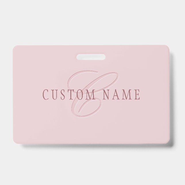 Elegante Looking Monogram | Rotgold Ausweis (Vorderseite)