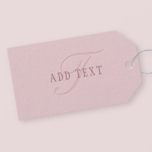 Elegante Looking Monogram   Rotgold Geschenkanhänger