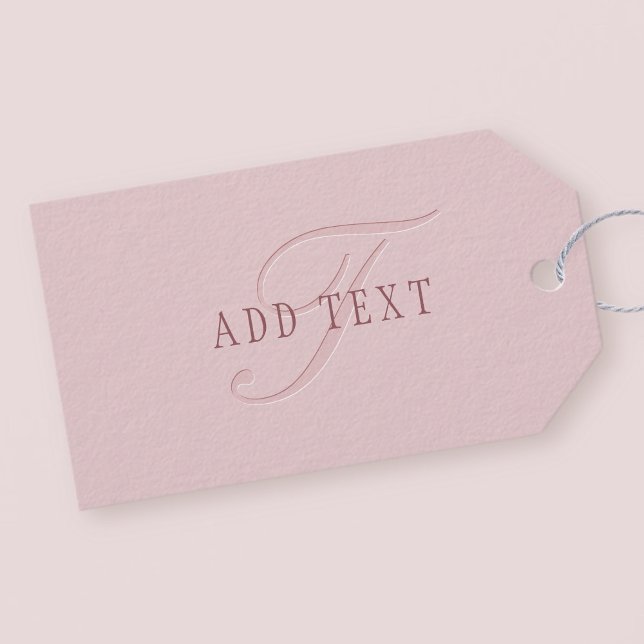 Elegante Looking Monogram | Rotgold Geschenkanhänger (Von Creator hochgeladen)