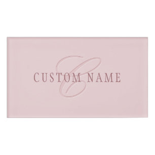Elegante Looking Monogram Rotgold Namenschild