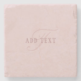 Elegante Looking Monogram | Rotgold Steinuntersetzer