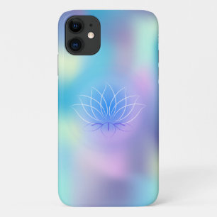 Elegante Lotus Blau Holografisch Case-Mate iPhone Hülle
