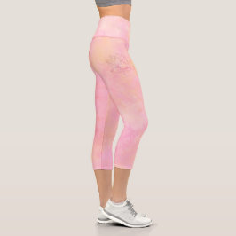 Elegante Lotus Blume Illustration Capri Leggings