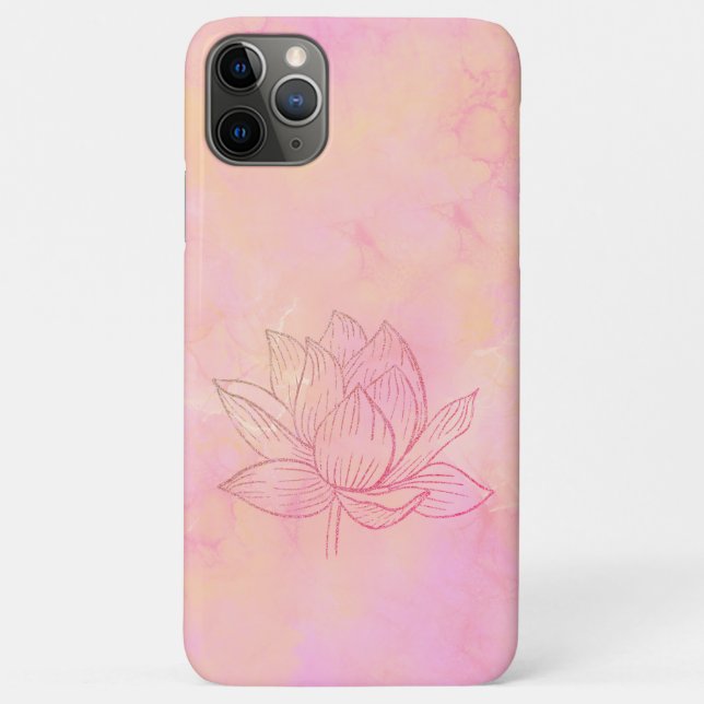 Elegante Lotus Blume Illustration Case-Mate iPhone Hülle (Rückseite)