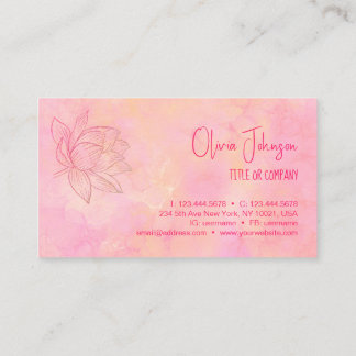 Elegante Lotus Blume Illustration Visitenkarte