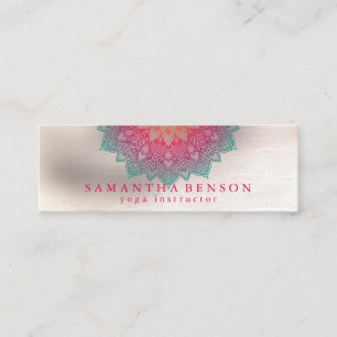 Elegante Lotus Blume Logo Yoga Mini Business Card Mini Visitenkarte