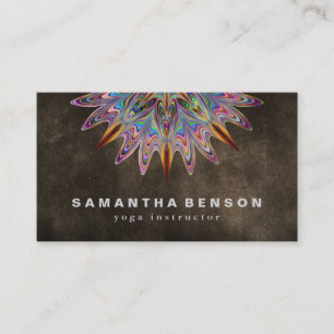 Elegante Lotus Blume Logo Yoga Square Business Car Visitenkarte