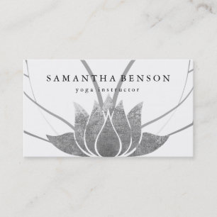 Elegante Lotus Blume Logo Yoga Visitenkarte