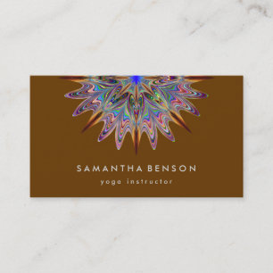 Elegante Lotus Blume Logo Yoga Visitenkarte