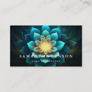 Elegante Lotus Blume Logo Yoga Visitenkarte