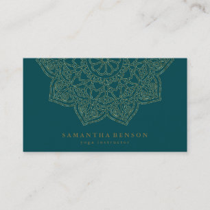 Elegante Lotus Blume Logo Yoga Visitenkarte